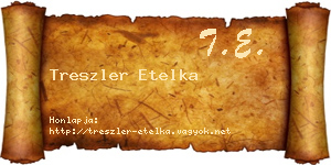 Treszler Etelka névjegykártya